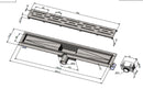Shower channel Classic 80 chrome 1.2mm base/2mm by L'Aqua®