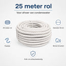 Universal Air Conditioner Condensate Drain Hose 16 mm 25 m White