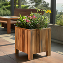 Jardinière carrée S Lignum Acacia FSC 30 x 30 cm Huilé naturel
