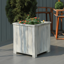 Jardinière carrée S Lignum Acacia FSC 30 x 30 cm Blanc