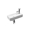 Fonteinset Kaya wit L’aqua Keramisch met Zilveren kraan en