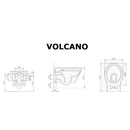 Randloze hangtoilet WC Volcano Wit rim out of wall met soft