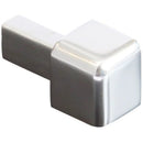Tegelstrip buitenhoek TDG 10 mm glans zilver per 4 stuks -