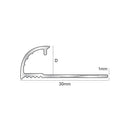 Tegelstrip Rond profiel aluminium wit 6 mm - Tegelstrips