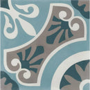 Vloertegel Kashba azur cercle 20 x 20 cm - Vloertegels